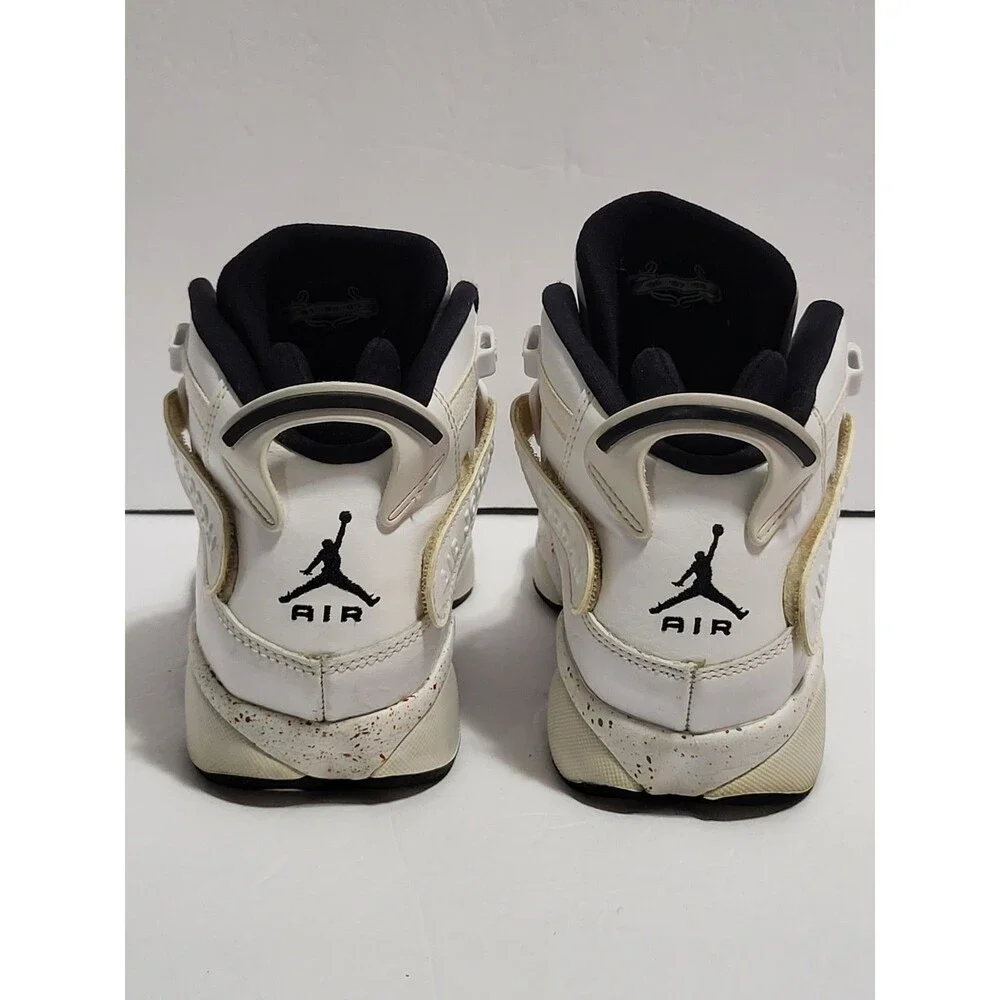 NIKE AIR JORDAN 6 Rings Paint Spatter Confetti 323419 100 Size 6.5Y